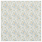 Yellow Blue Floral Muster Baumwollstoff Stoff (Muster)