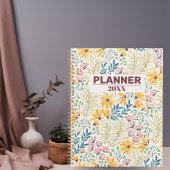 Yellow Blue Floral Planner & Journal Notebook Planer