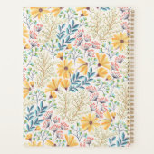 Yellow Blue Floral Planner & Journal Notebook Planer (Rückseite)