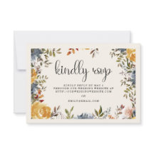 Yellow Blue Floral Wedding Kindly Antwort