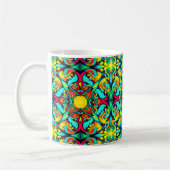 Yellow Blue Gemustert Coffee Tasse (Links)