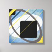 Yellow & Blue Geometric Design Wrapped Canvas Leinwanddruck (Vorderseite)