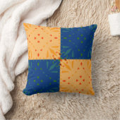 Yellow Blue Geometric Kinderzimmer Decor Patchwork Kissen (Decke)