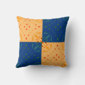 Yellow Blue Geometric Kinderzimmer Decor Patchwork Kissen (Rückseite)