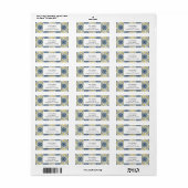 Yellow Blue Geometric Tile Custom Address Labels (Vorne)