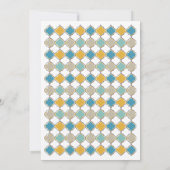 Yellow Blue Golden Wedding Einladung (Rückseite)