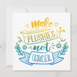 Yellow Blue Gradient Peace Zitat von Plush Makers