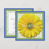 Yellow Blue Green Daisy Bridal Dusche Einladung (Vorne/Hinten)