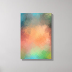 Yellow Blue Green Modern Abstrakt Art Colorado Leinwanddruck