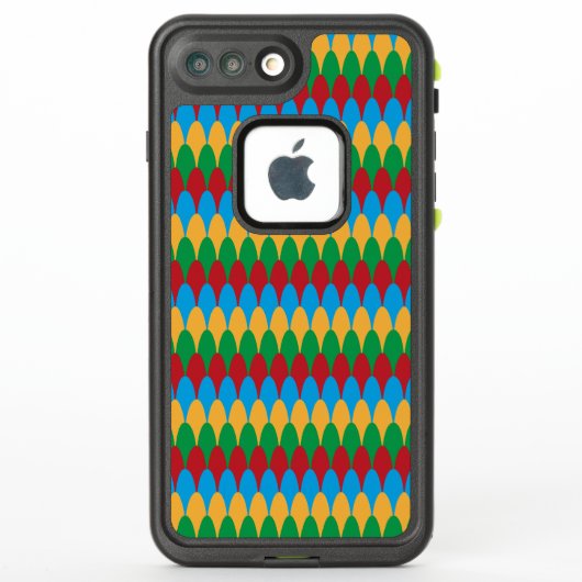 Yellow Blue Green & Red Geometric Scallops (Rückseite)