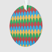 Yellow Blue Green & Red Geometric Scallops Ornament (Vorderseite)
