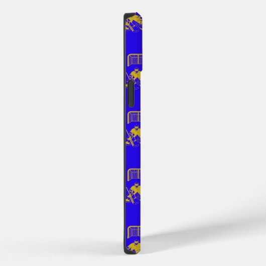 Yellow Blue Hockey Trendless Seamless Pattern Case-Mate iPhone Hülle (Rückseite / Rechts)