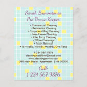 Yellow Blue House Reinigung Janitorial Glove Schür Flyer (Hinten)