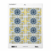 Yellow Blue Imitats Geometrie Tile Art (Vorne)