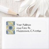 Yellow Blue Imitats Tile Custom Address Template (Insitu)