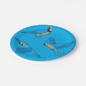 Yellow Blue Macaw Pappteller (Schrägansicht)