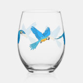 Yellow Blue Macaw Weinglas Ohne Stiel (Links)