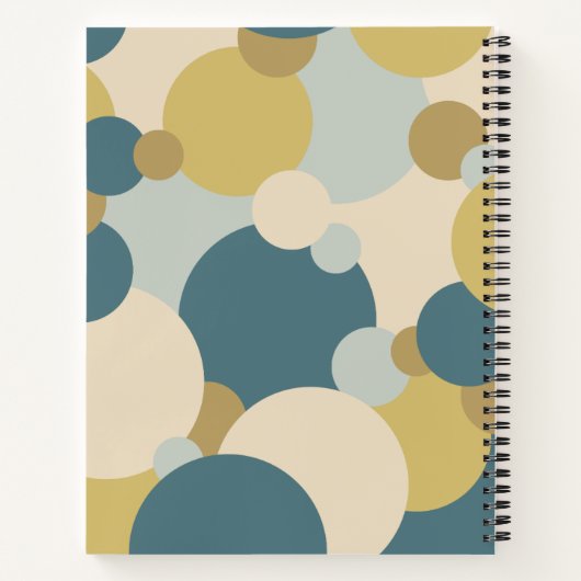 Yellow-blue Moleküle Spiral Notebook Notizblock (Rückseite)