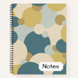 Yellow-blue Moleküle Spiral Notebook Notizblock