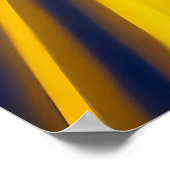 Yellow Blue Neon Cyberpunk Abstract Light Trails Poster (Ecke)