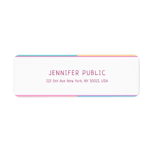 Yellow Blue Pink Green Color Modern Template (Vorne)