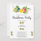 Yellow Blue Pink Weihnachts-Einladungen Einladung (Vorderseite)