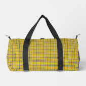 Yellow Blue Plaid Classic Pattern Retro Duffle Bag (Vorderseite)