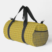 Yellow Blue Plaid Classic Pattern Retro Duffle Bag (Rechte Ecke)