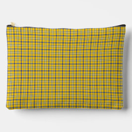 Yellow Blue Plaid Classic Pattern Retro Zubehörtasche