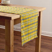 Yellow Blue Plaid Classic Pattern Table Runner Kurzer Tischläufer (Beispiel)