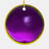 YELLOW BLUE PURPLE GEMSTONE KERAMIKORNAMENT (Hinten)