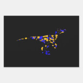 Yellow Blue Raptor Splattered Paint Geschenkpapier Set (Vorderseite 2)