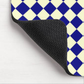 Yellow Blue Schachbrett Diamond Pattern Mousepad (Ecke)