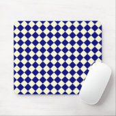 Yellow Blue Schachbrett Diamond Pattern Mousepad (Mit Mouse)
