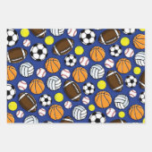 Yellow & Blue Sports Balls Geschenkpapier Set (Vorderseite 2)