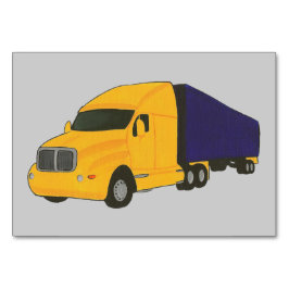 Yellow Blue Truck Reading Flashcards for Adults Tischnummer