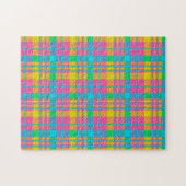 Yellow Blue und Green Kariert Jigsaw Puzzle (Horizontal)