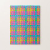 Yellow Blue und Green Kariert Jigsaw Puzzle (Vertikal)