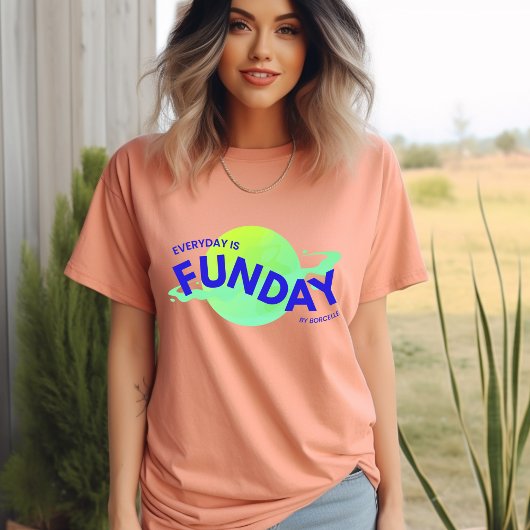 Yellow Blue Vibrann Moderner, spielerischer Quotes T-Shirt