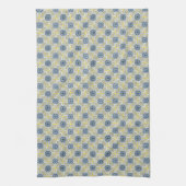 Yellow Blue White Geometric Muster Küchentuch (Vertikal)