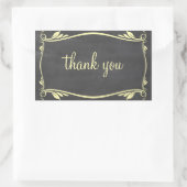 Yellow Blüh Chalkboard Danke Stickers (Tasche)
