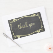 Yellow Blüh Chalkboard Danke Stickers (Umschlag)