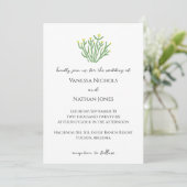 Yellow Blume Cholla Cactus Desert Wedding Einladung (Stehend Vorderseite)