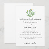Yellow Blume Cholla Cactus Desert Wedding Einladung (Vorne/Hinten)