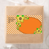 Yellow Blume Gingham Background Shipping Label (Insitu)