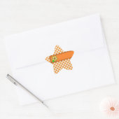 Yellow Blume Gingham Background Star Sticker (Umschlag)
