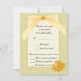 Yellow Blume Response Cards RSVP Karte