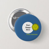 Yellow Blume Ribbon Template von Kenneth Yoncich Button (Vorne & Hinten)