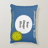 Yellow Blume Ribbon Template von Kenneth Yoncich Dekokissen (Rückseite(Vertikal))