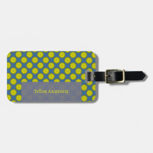 Yellow Blume Ribbon Template von Kenneth Yoncich Gepäckanhänger